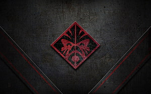 HP Omen X Gaming Logo on Dark Textured Metal Background HD wallpaper