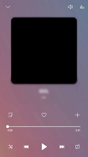 Minimalist Music Player Interface with Soft Gradient Background and Clean Controls HD phone wallpaper