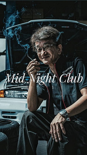 Smokey Nagata Smoking Cigarette in Garage with Car Hood Open HD phone wallpaper