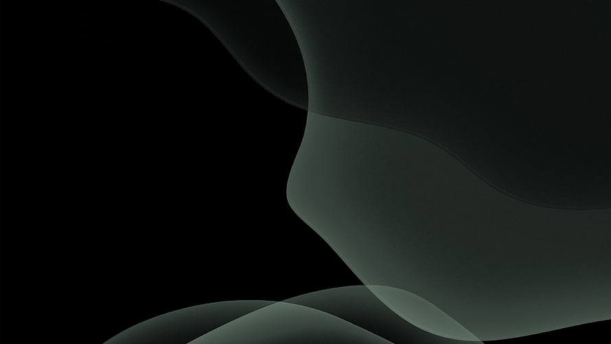 Dark Abstract Minimalist Wallpaper with Smooth Flowing Curves and Subtle Green Tones HD wallpaper