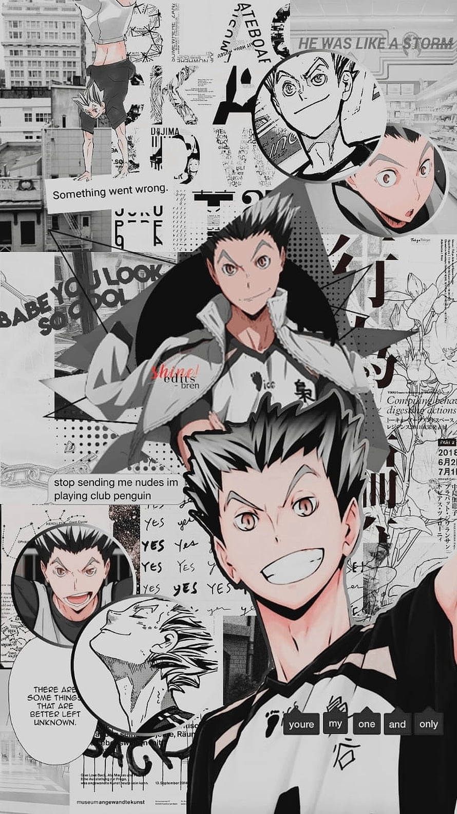Bokuto Koutarou Haikyuu Anime Character Collage Wallpaper HD phone wallpaper