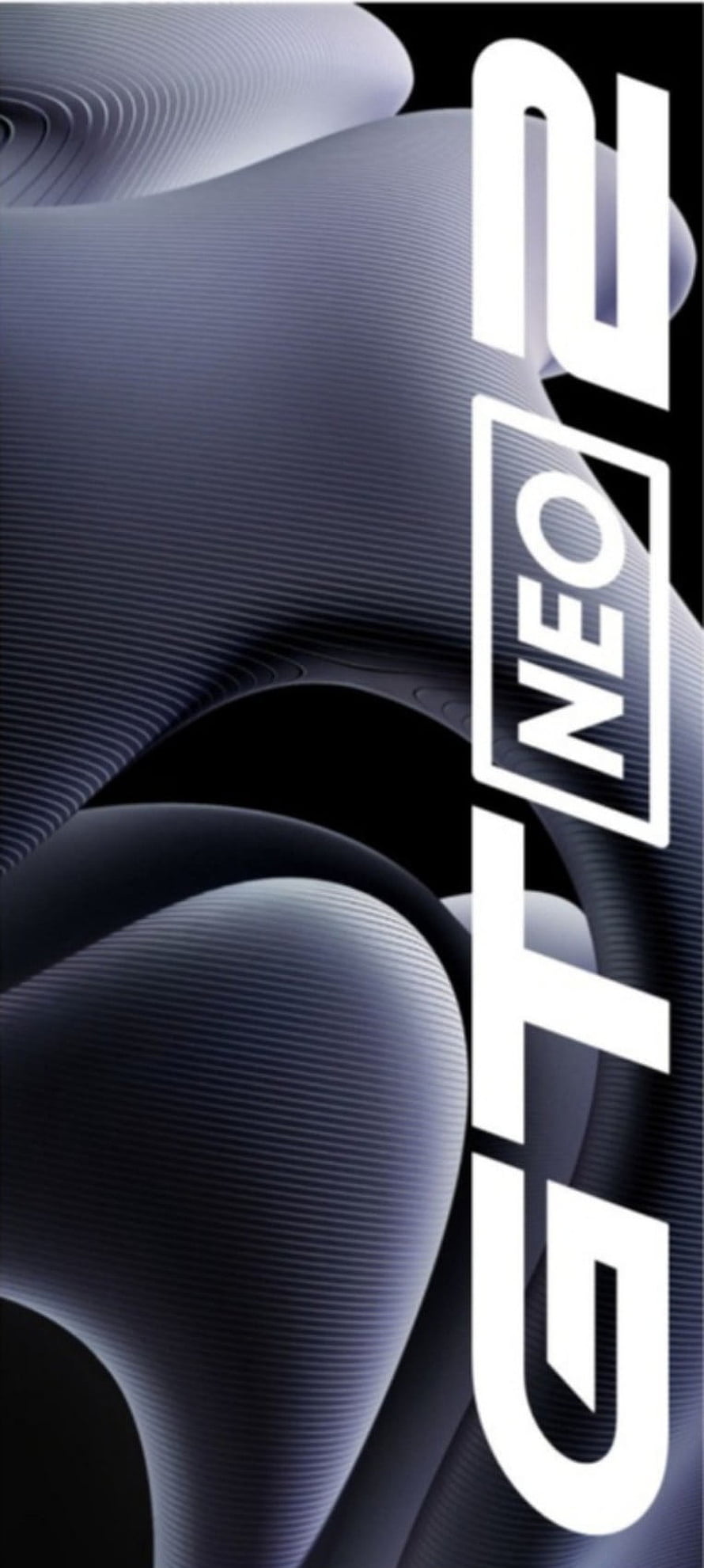 Realme GT Neo 2 Abstract 3D Wave Wallpaper with Dark Blue and Silver Tones HD phone wallpaper