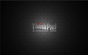 Lenovo ThinkPad Metallic Logo on Dark Ornate Patterned Background HD wallpaper