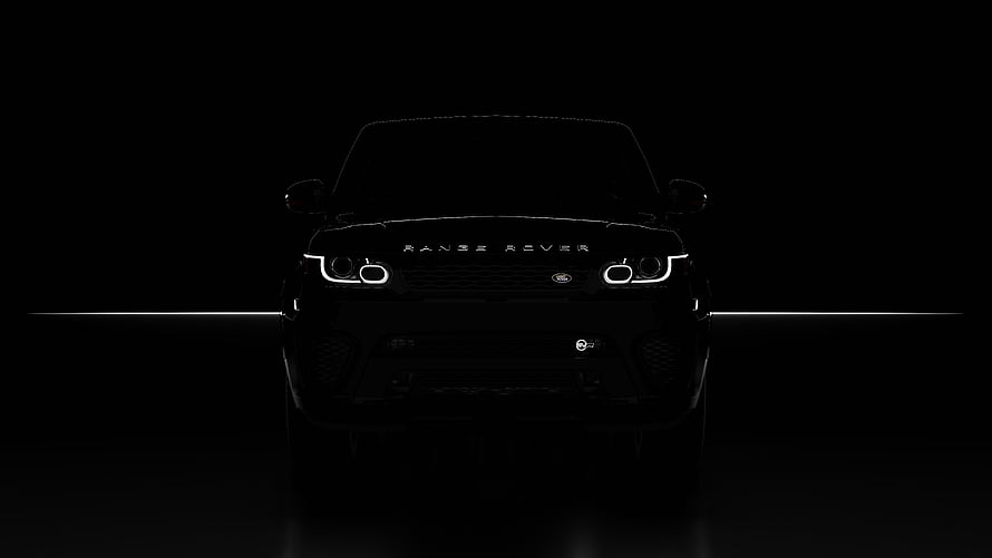 Range Rover Sport SVR Front View Dramatic Blackout Reveal HD wallpaper