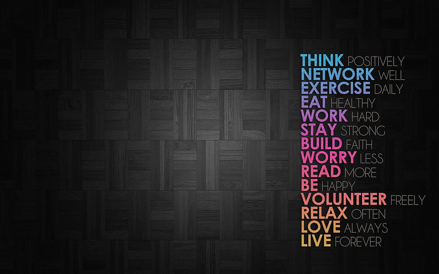 Inspirational Positive Affirmations on Dark Wood Panel Background HD wallpaper