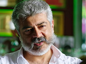Viswasam Movie Portrait of a Distinguished Man with Grey Hair and Beard in a White Shirt HD wallpaper