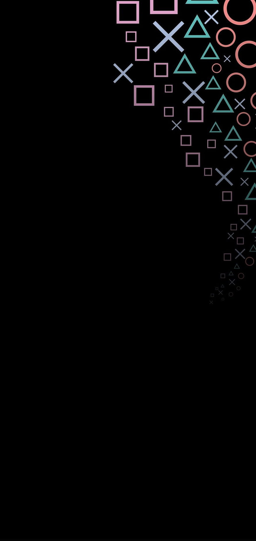 Minimalist Geometric Shapes on Black Background with Pastel Accents HD phone wallpaper