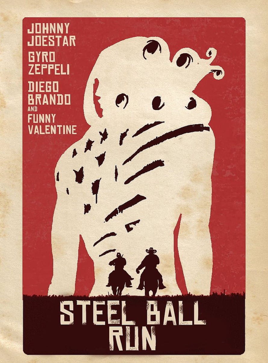 Steel Ball Run JoJo's Bizarre Adventure Minimalist Western Poster Art HD phone wallpaper