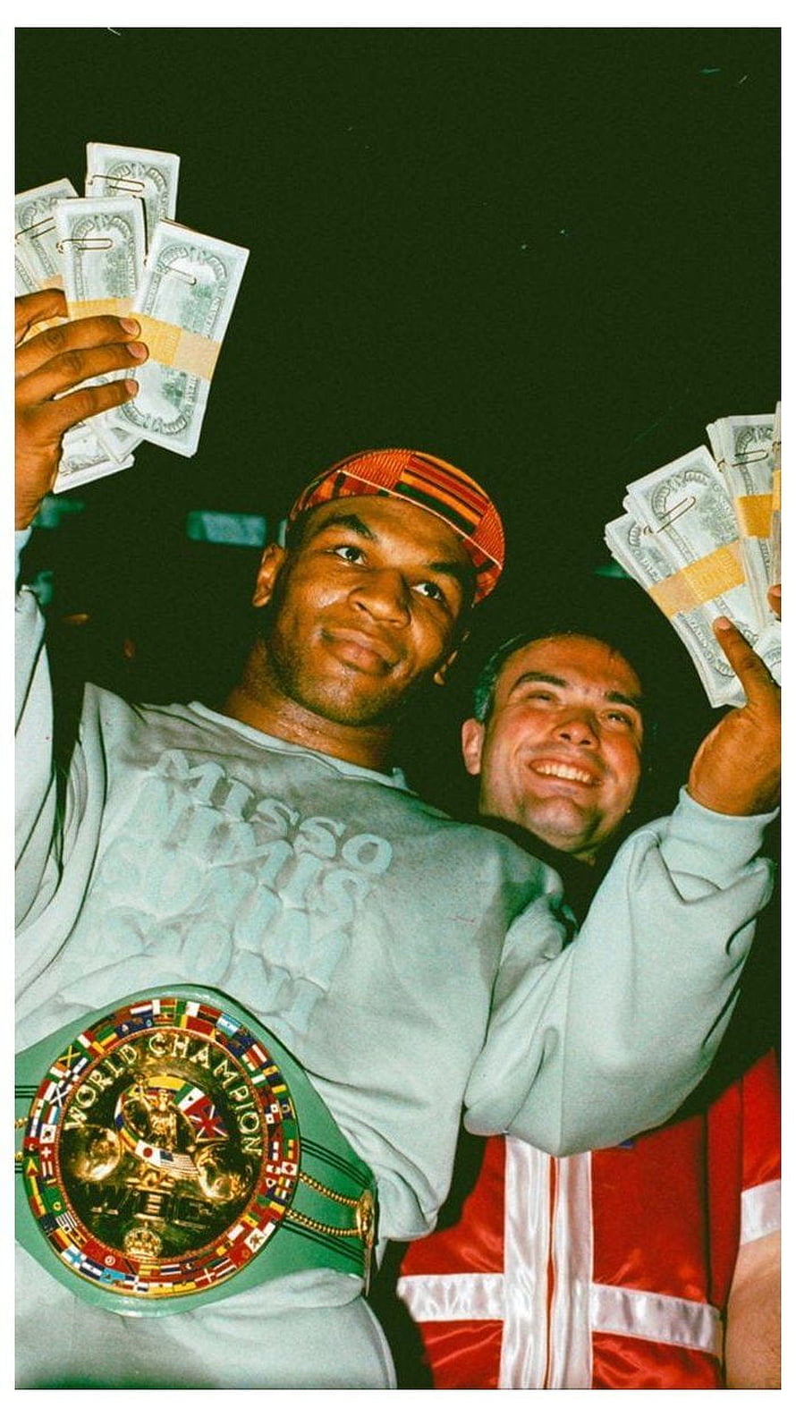 Mike Tyson Celebrating With Cash And World Champion Boxing Belt HD phone wallpaper