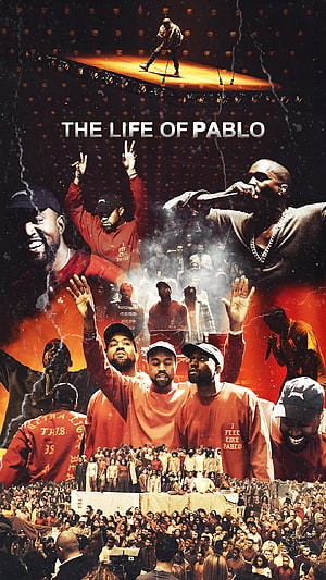 Kanye West The Life of Pablo Tour Poster with Crowd and Stage Collage HD phone wallpaper