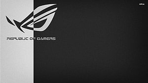 Asus ROG Republic of Gamers Minimalist Black and White Gaming Logo Design HD wallpaper