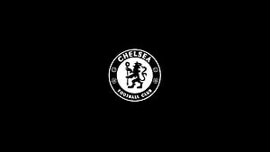 Chelsea Football Club Monochrome Crest on Black Background HD wallpaper