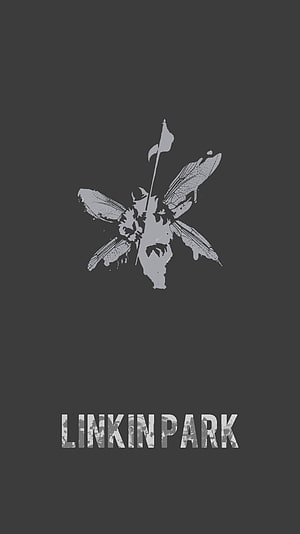 Linkin Park Monochrome Starburst Graphic with Textured Typography on Dark Background HD phone wallpaper