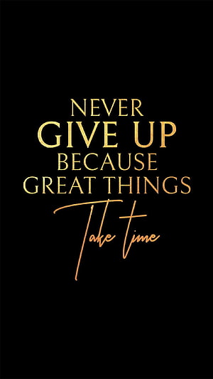 Elegant Gold Typography Quote on Black Background for Motivation and Inspiration HD phone wallpaper