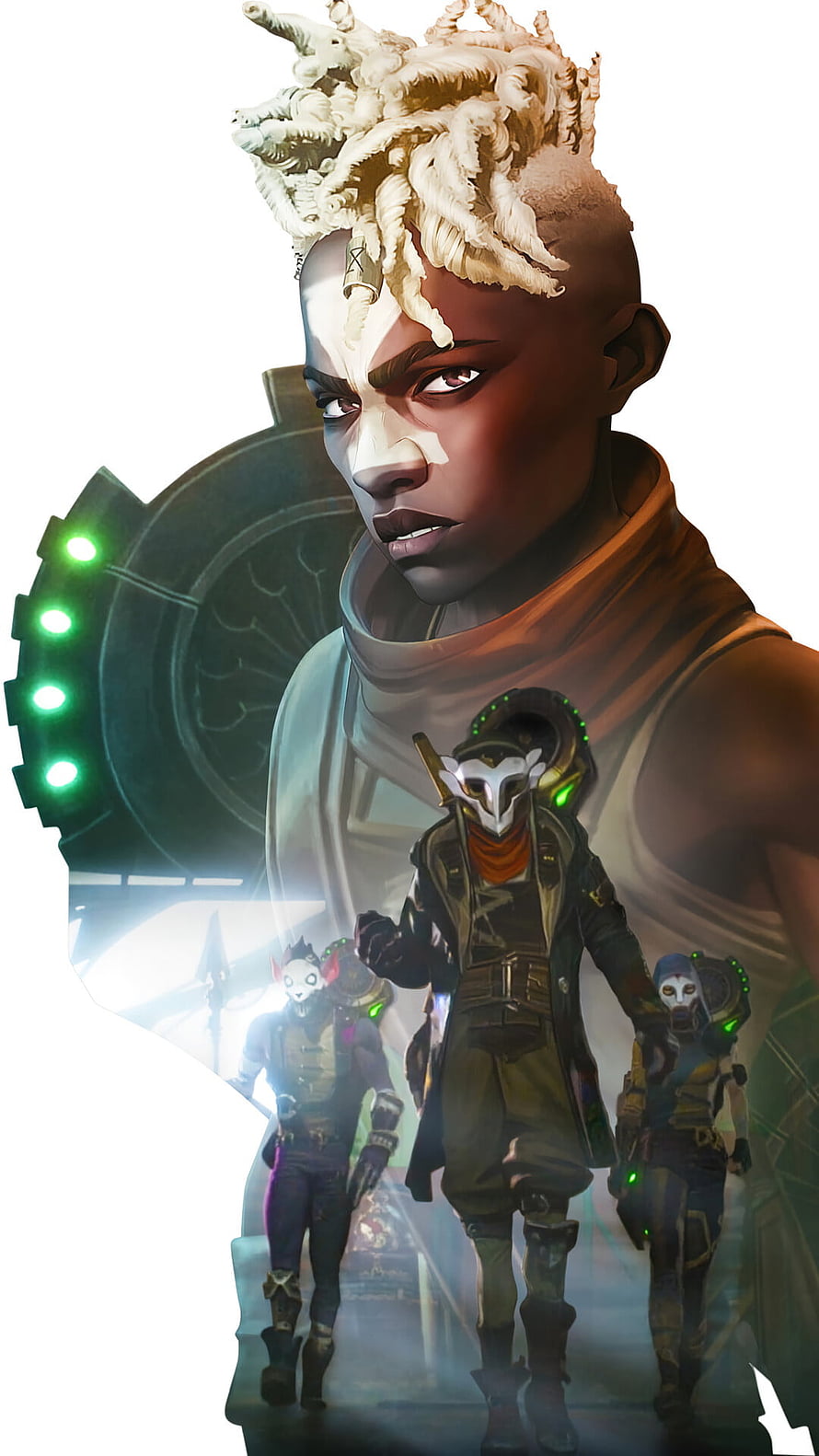 Ekko and the Firelights from Arcane in a Cinematic Digital Illustration HD phone wallpaper