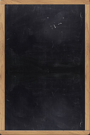 Vintage Wooden Framed Blackboard with Faint Chalk Marks and Worn Surface HD phone wallpaper