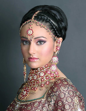 Indian Bridal Portrait With Intricate Gold And Ruby Jewelry And Traditional Makeup HD phone wallpaper