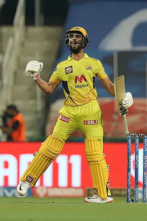 Ruturaj Gaikwad Celebrating a Milestone in Chennai Super Kings Yellow Kit HD phone wallpaper