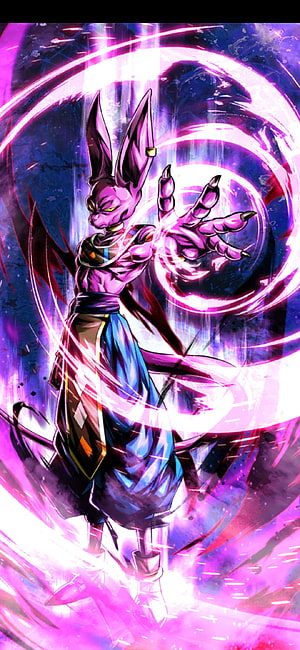 Beerus Dragon Ball Super God of Destruction Anime Character Artwork HD phone wallpaper