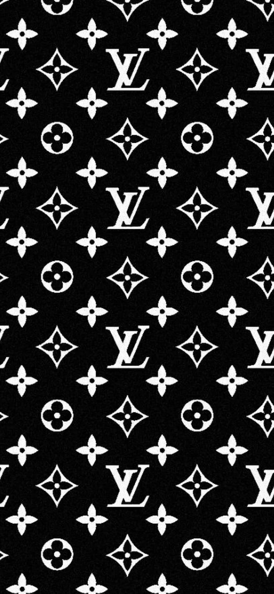 Louis Vuitton Monogram Pattern Black and White Luxury Brand Wallpaper HD phone wallpaper