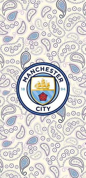 Manchester City Third Kit Paisley Pattern Phone Wallpaper HD phone wallpaper