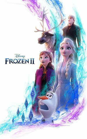 Disney Frozen II Movie Poster Featuring Elsa Anna Kristoff Olaf and Sven HD phone wallpaper