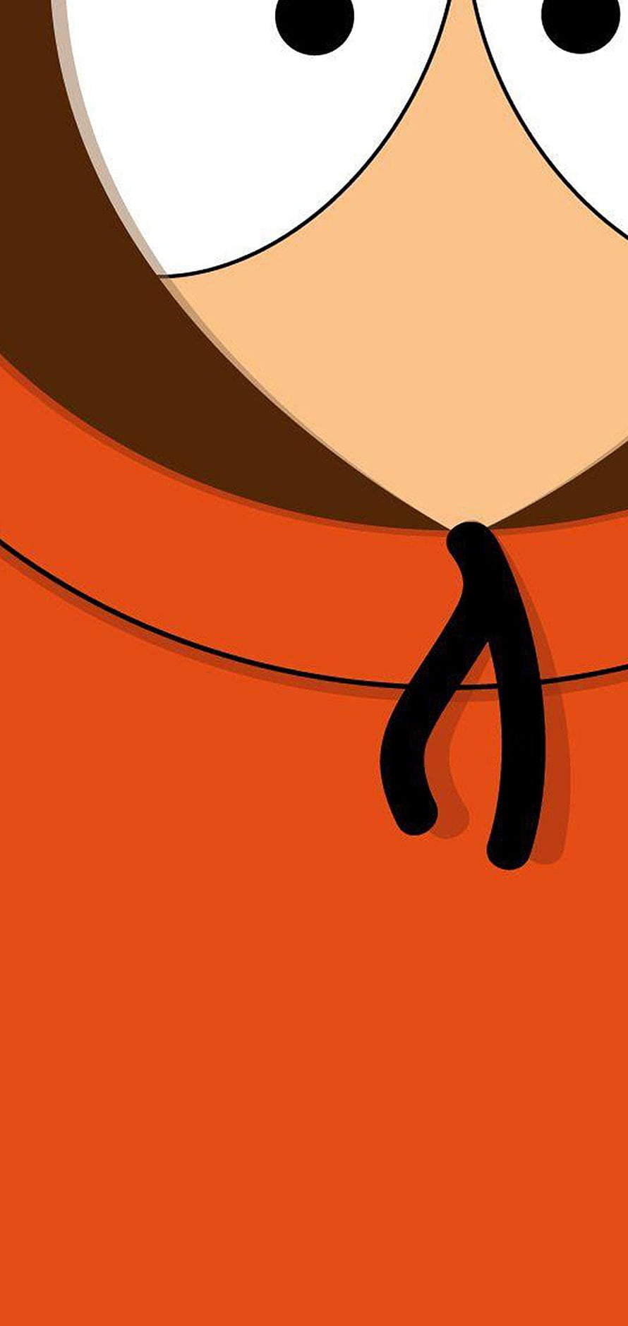 Close-up of a cartoon character with large eyes and an orange shirt HD phone wallpaper