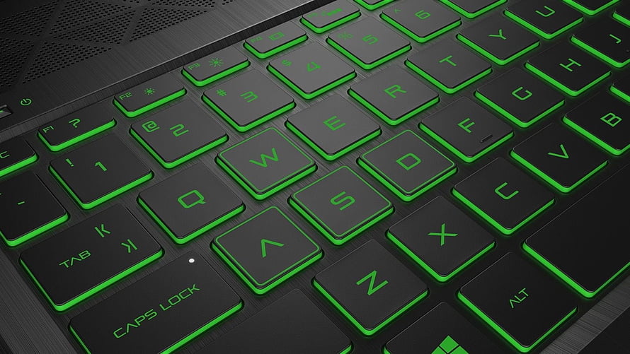 HP Omen Green Gaming Keyboard with Vibrant RGB Backlighting and Black Keycaps HD wallpaper