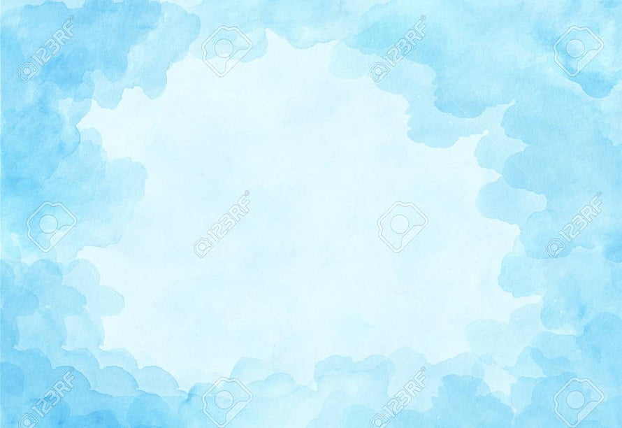 Soft Light Blue Watercolor Frame with White Center Space for Text or Design HD wallpaper
