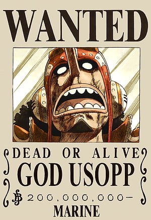 One Piece God Usopp Wanted Poster with Marine Bounty HD phone wallpaper