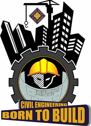 Civil Engineering Logo Featuring Hard Hat, Blueprint, and City Skyline HD phone wallpaper