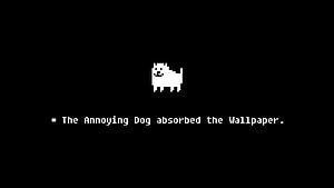 Undertale Temmie Pixel Art on Black Background with Retro Text HD wallpaper