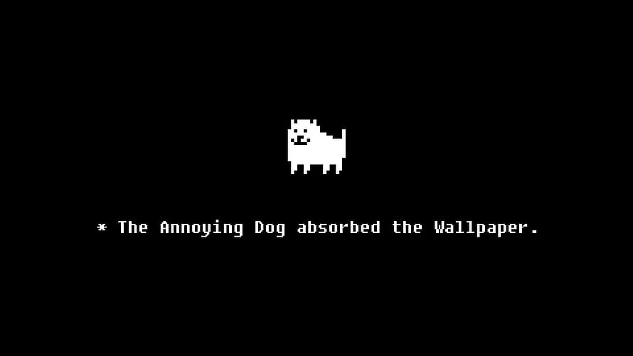 Undertale Temmie Pixel Art on Black Background with Retro Text HD wallpaper