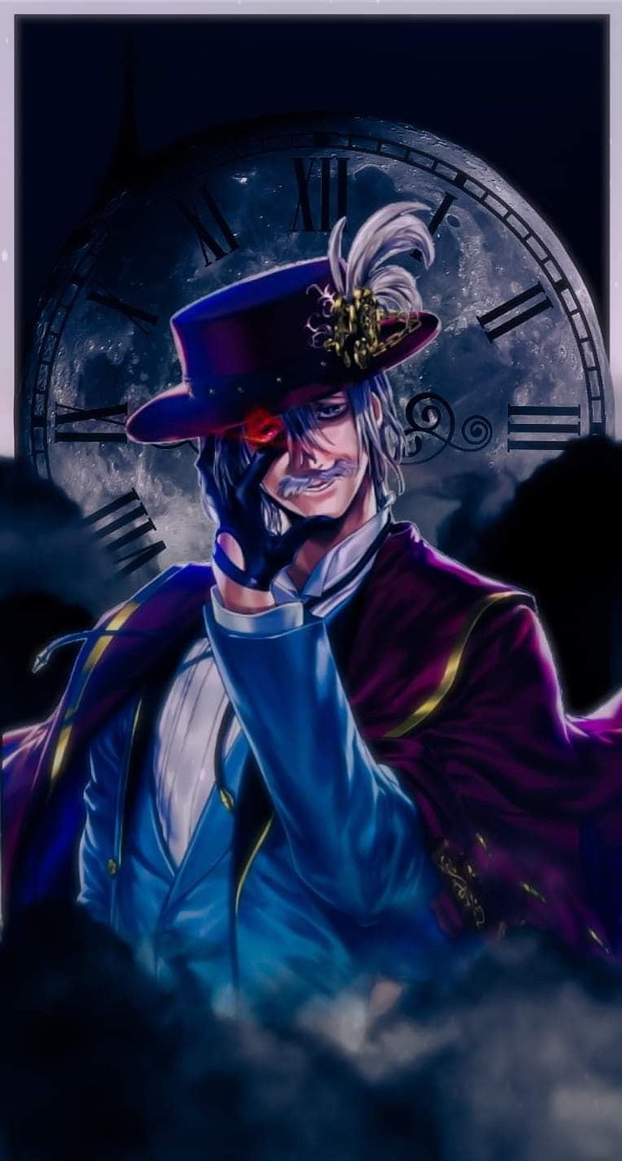 Mysterious Victorian Gentleman in Top Hat and Cape Before a Giant Moonlit Clock, Jack the ripper ideas. valkyrie, anime, manga, Jack Estripador HD phone wallpaper