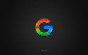 Google Emblem on Dark Carbon Fiber Texture with Metallic Finish HD wallpaper