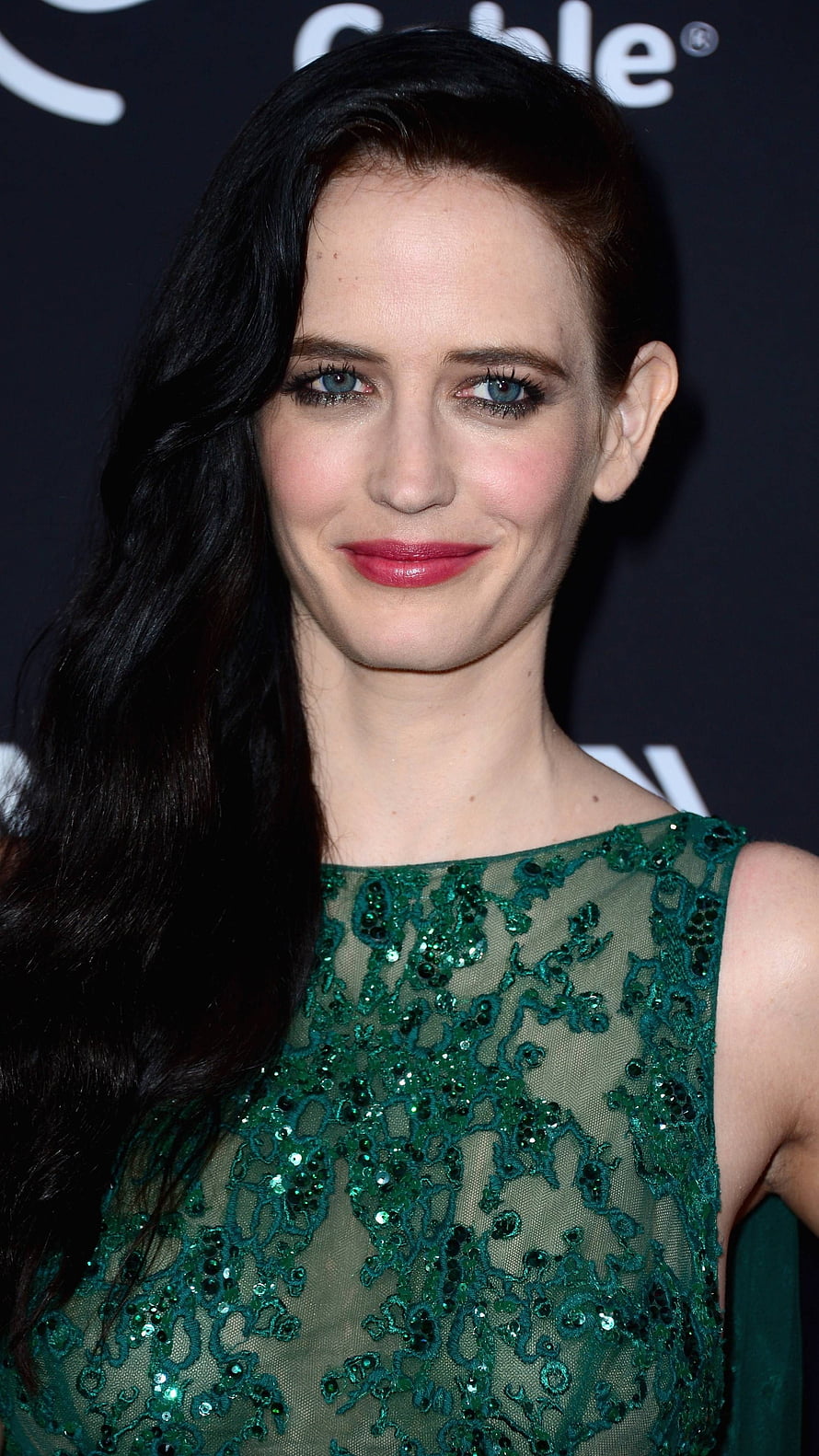 Eva Green in Green Sequined Gown at Red Carpet Event HD phone wallpaper
