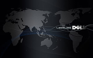 Dell Latitude World Map Dark Corporate Desktop Background HD wallpaper