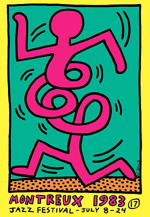 Keith Haring Montreux Jazz Festival 1983 Poster Art HD phone wallpaper