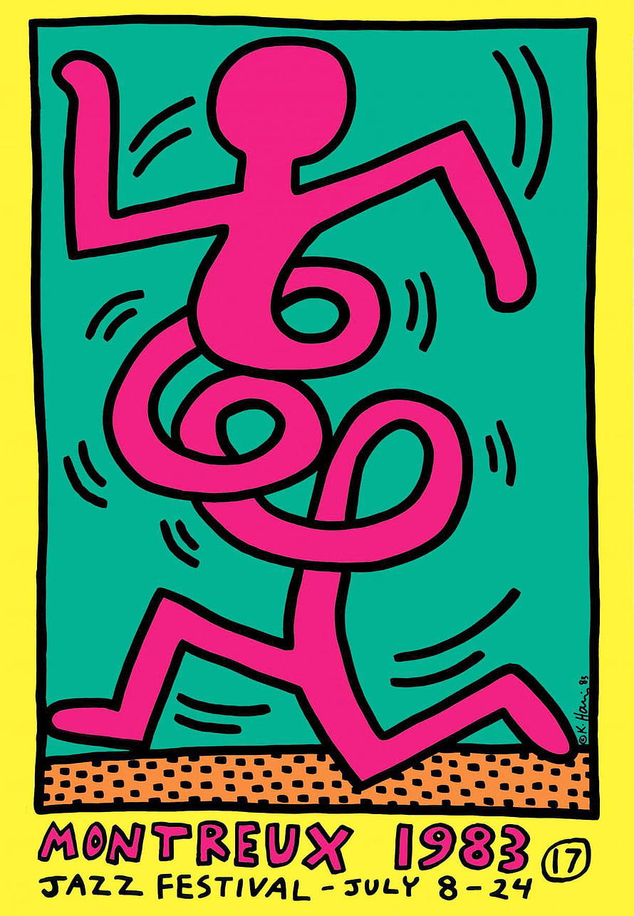 Keith Haring Montreux Jazz Festival 1983 Poster Art HD phone wallpaper
