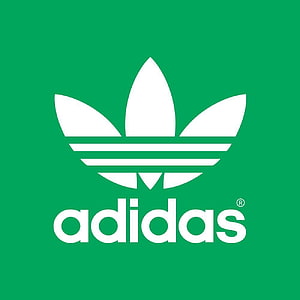 Adidas Originals Trefoil Logo on Vibrant Green Background HD phone wallpaper