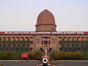 National Defence Academy Main Building with Central Dome and Military Display HD wallpaper