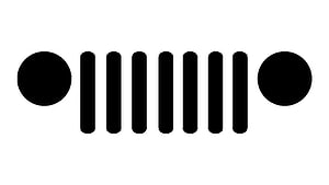 Jeep Brand Emblem Minimalist Black and White Vector Graphic HD wallpaper