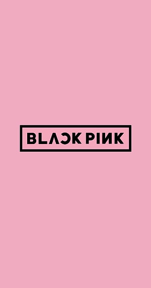 Blackpink Kpop Group Logo on Soft Pink Background HD phone wallpaper