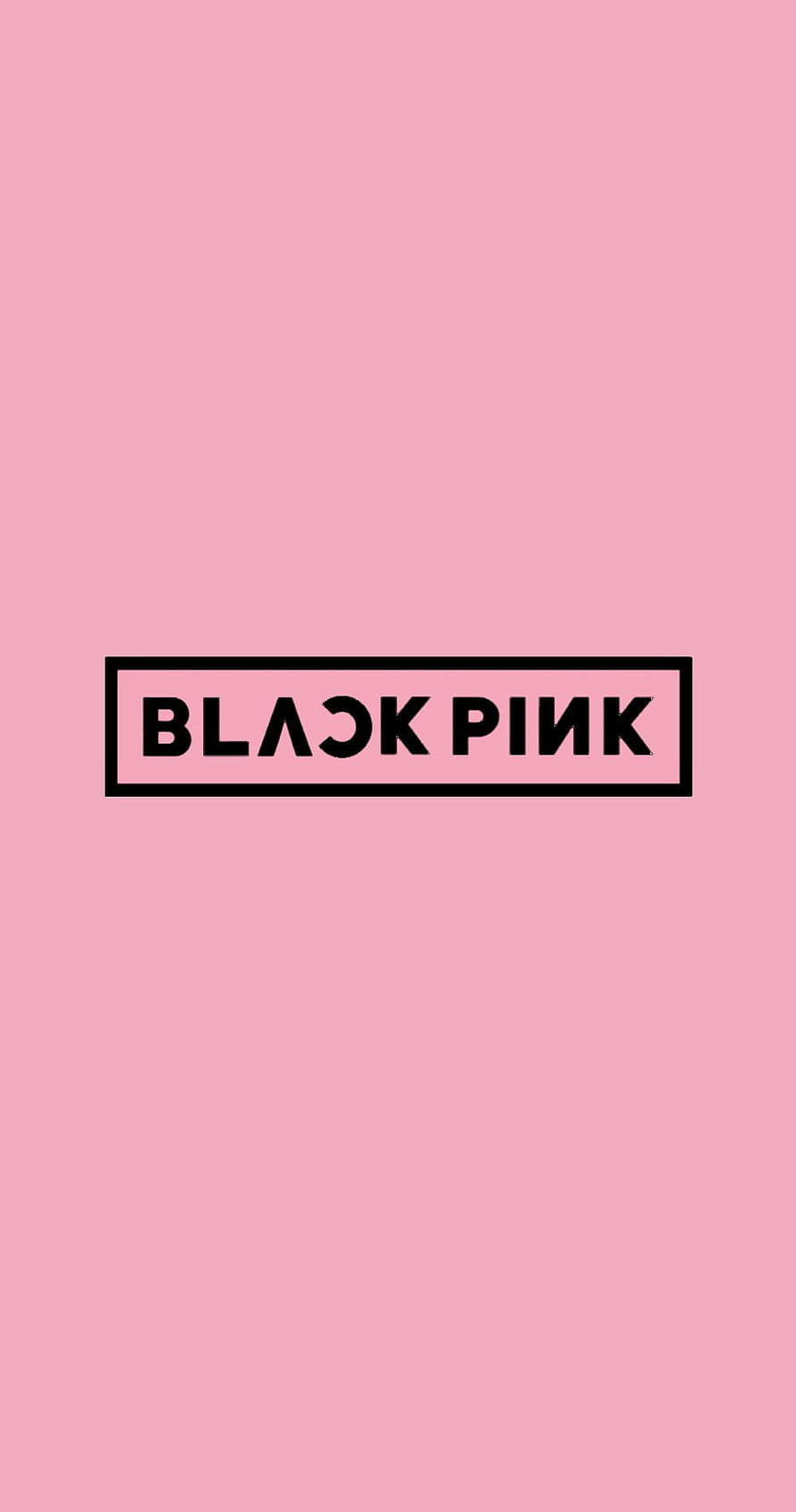 Blackpink Kpop Group Logo on Soft Pink Background HD phone wallpaper
