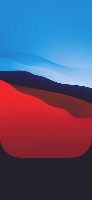 macOS Big Sur Abstract Wave Landscape Wallpaper HD phone wallpaper