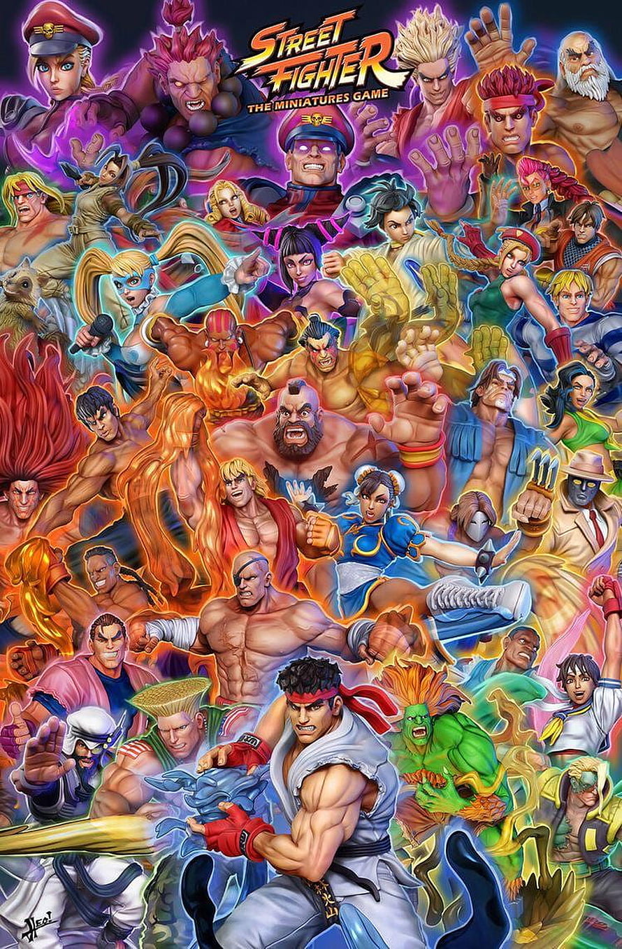 Street Fighter The Miniatures Game Character Lineup Poster HD phone wallpaper