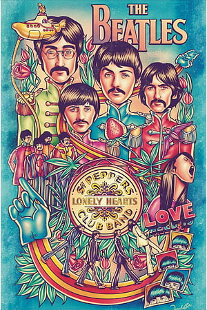 The Beatles Sgt. Pepper's Lonely Hearts Club Band Psychedelic Poster Art HD phone wallpaper