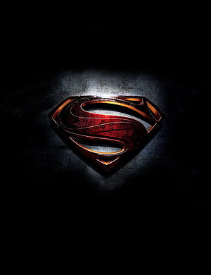 Man of Steel Superman Emblem on Dark Textured Background HD phone wallpaper