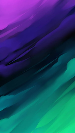 Abstract flowing gradient waves in purple, blue, and teal tones HD phone wallpaper