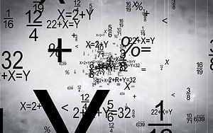 Monochrome Mathematical Equations and Fractions Abstract Background HD wallpaper